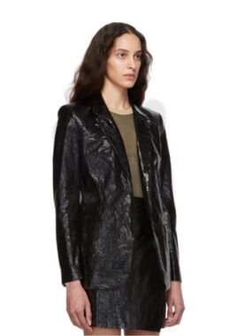 Helmut lang Black Shiny Blazer Jacket
